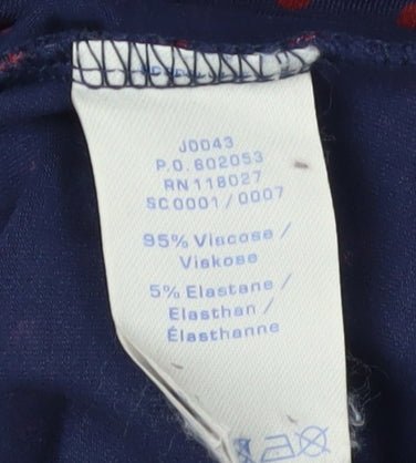 Boden Women's Blue Polka Dot Wrap Dress, Size 6