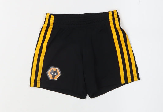 Adidas Unisex Toddler Black Track Shorts 18-24 Months