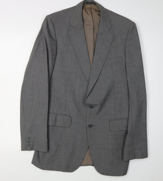 Mens 39 Chest Regular Austin Reed Grey Two-Button Suit Jacket