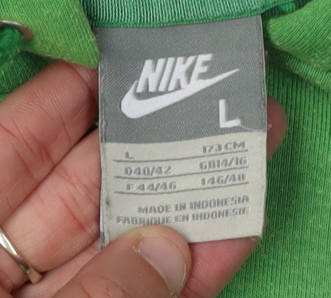 Nike Women's Green Pullover Hoodie Size L with Logo