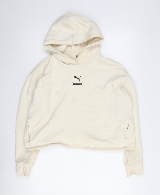 Puma Beige Unisex Adults M Pullover Hoodie