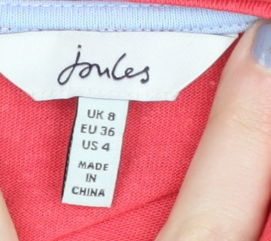 Joules Women's Pink Tank Top, UK 8, Casual Summer Style