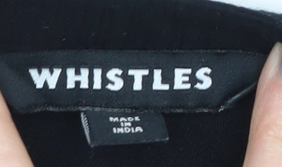 Whistles Women's Black Sleeveless Button-Up Shirt Size 10