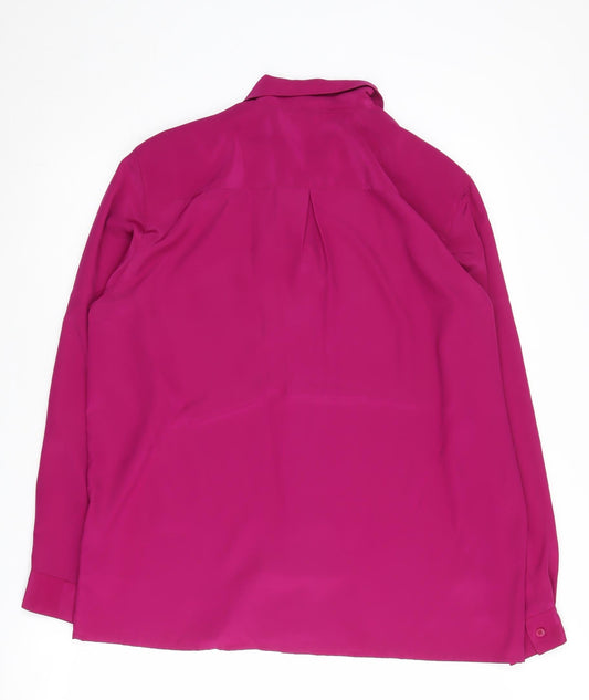 Womens UK Size 12 Alexon Pink Polyester Button-Up