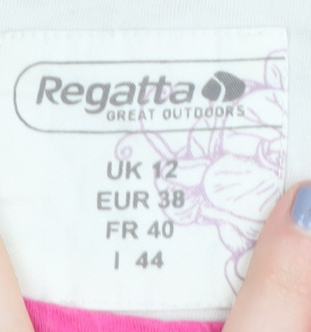 Regatta Women's Pink T-Shirt Size 12 Short Sleeve