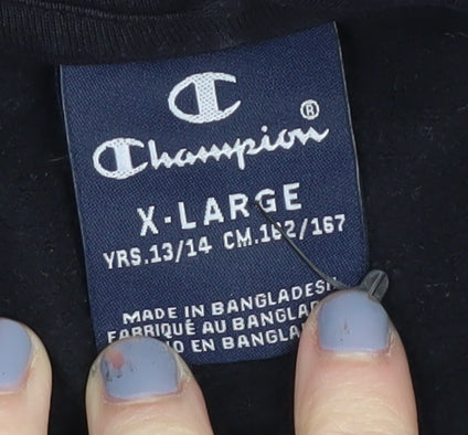 Champion Teen Black Pullover Hoodie - L
