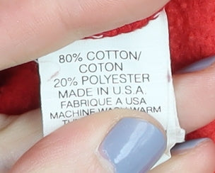 Calvin Klein Women's Red XL Logo Pullover Sweatshirt