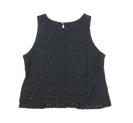 Banana Republic Women's Black Lace Tank Top, L Size