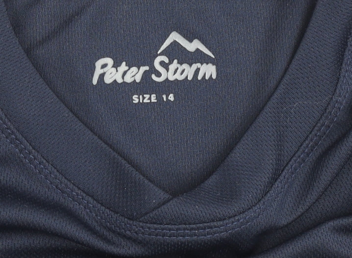 Peter Storm Men's Blue Long Sleeve Activewear T-Shirt Size 14