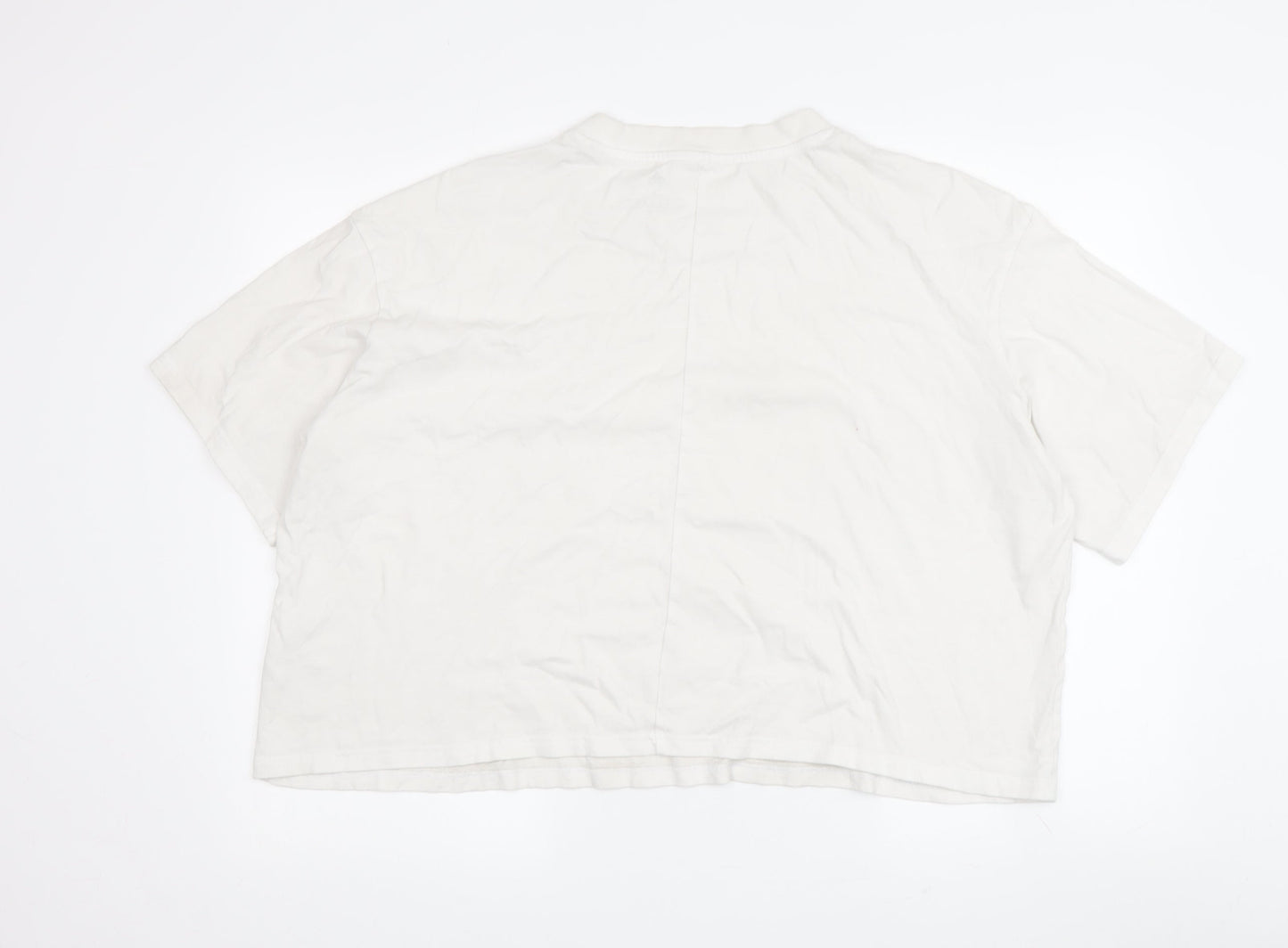 Adidas Women's White 2XL Relaxed Fit T-Shirt