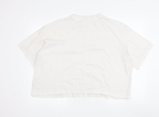 Back view of Adidas Women's White 2XL Relaxed Fit T-Shirt
