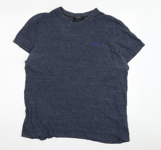 Mens UK Size XL Superdry Blue Cotton T-Shirt