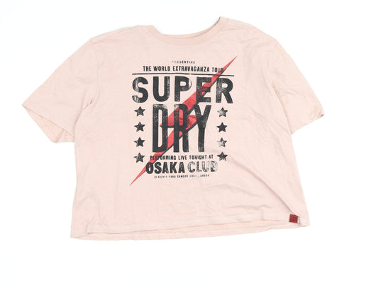 Superdry Women's Pink Relaxed T-Shirt UK 10