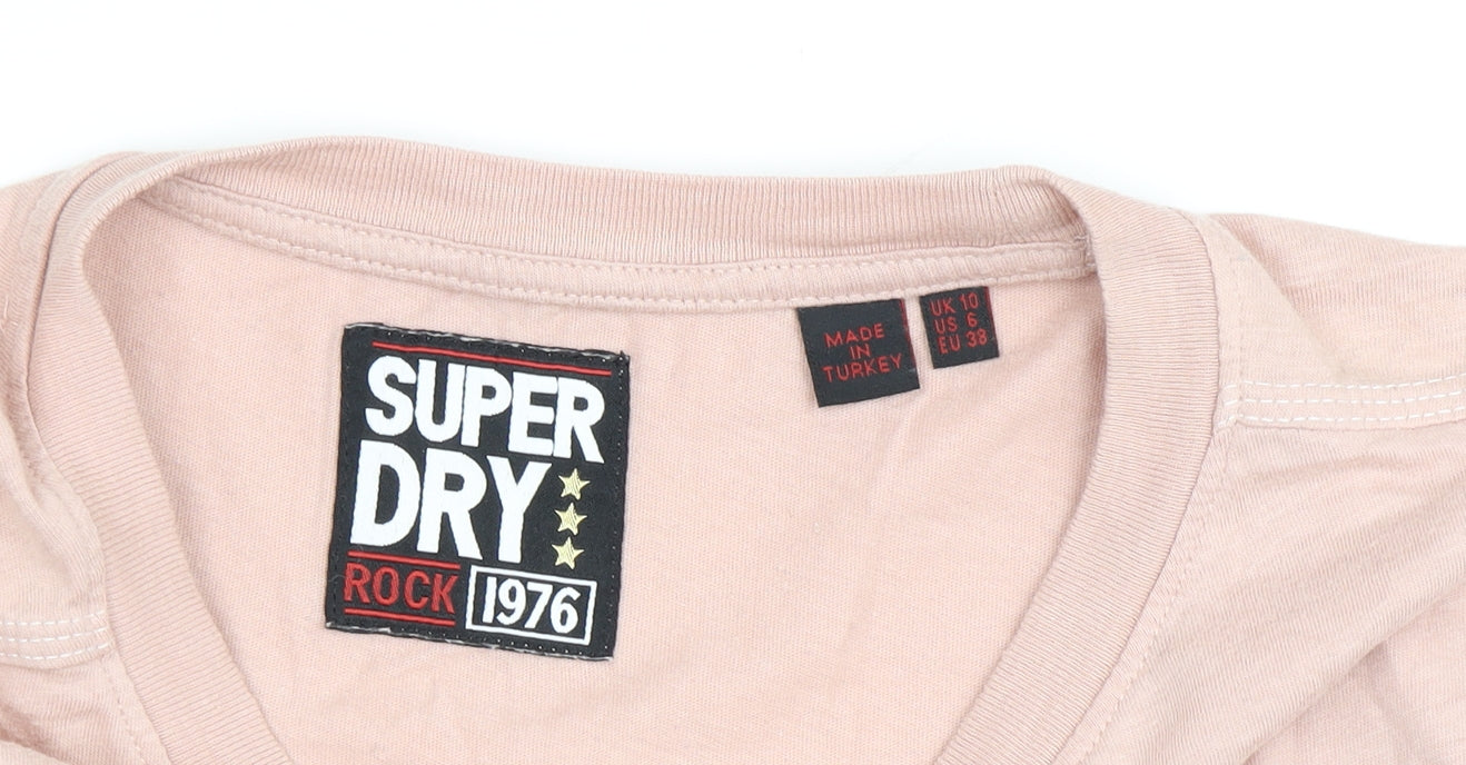 Superdry Women's Pink Relaxed T-Shirt UK 10