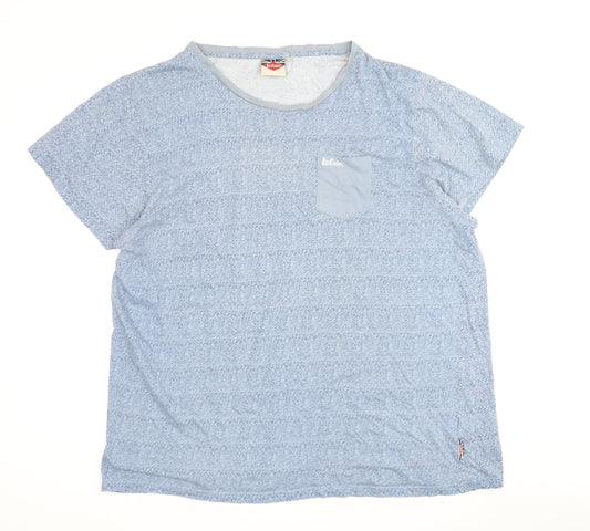 Lee Cooper Men's Blue Short Sleeve T-Shirt 2XL