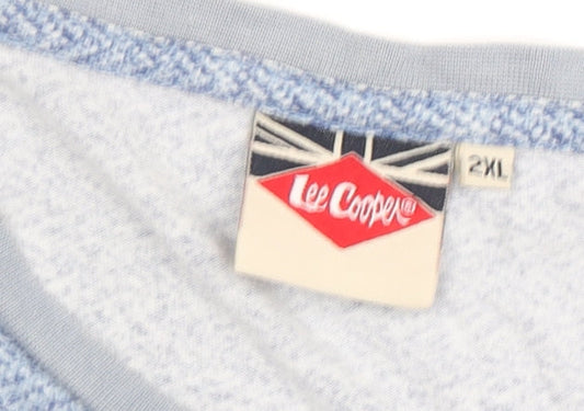 Lee Cooper Men's Blue Short Sleeve T-Shirt 2XL