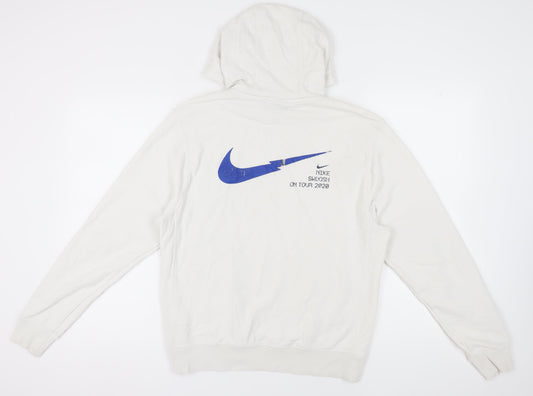 Nike Men's White S Pullover Hoodie Logo