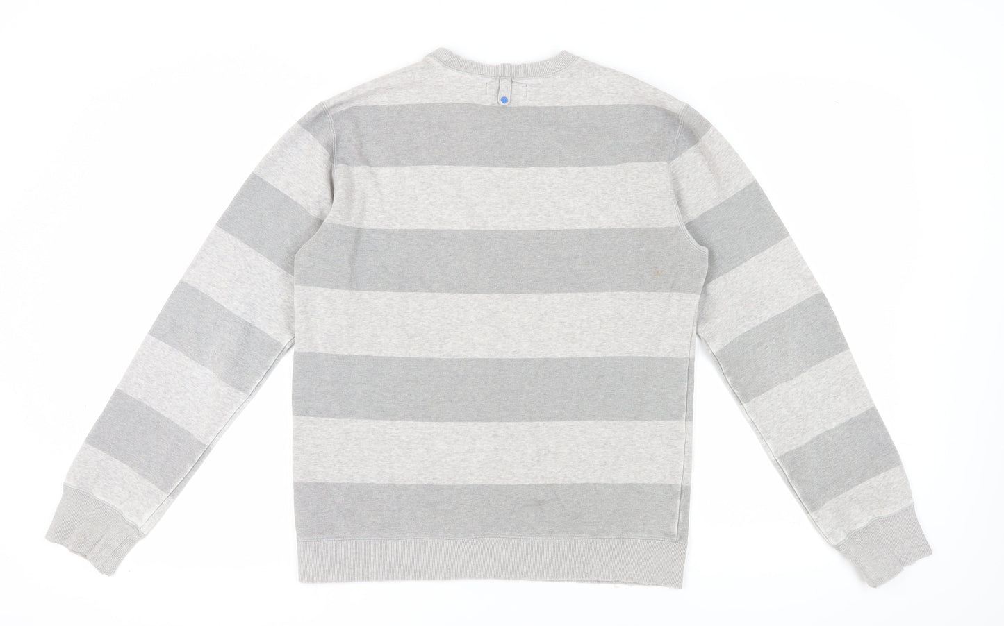 Adidas Men's Grey Striped Pullover Sweatshirt Size S