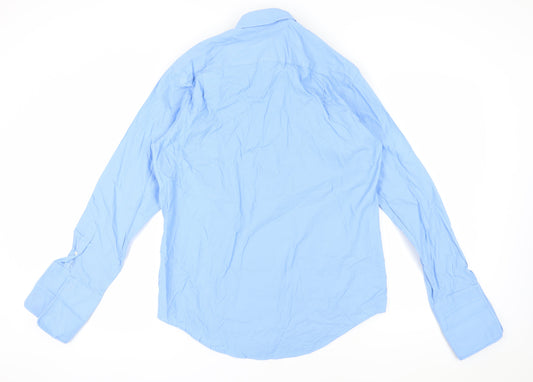 Jaeger Men's Blue Pinstripe Dress Shirt, Size 16