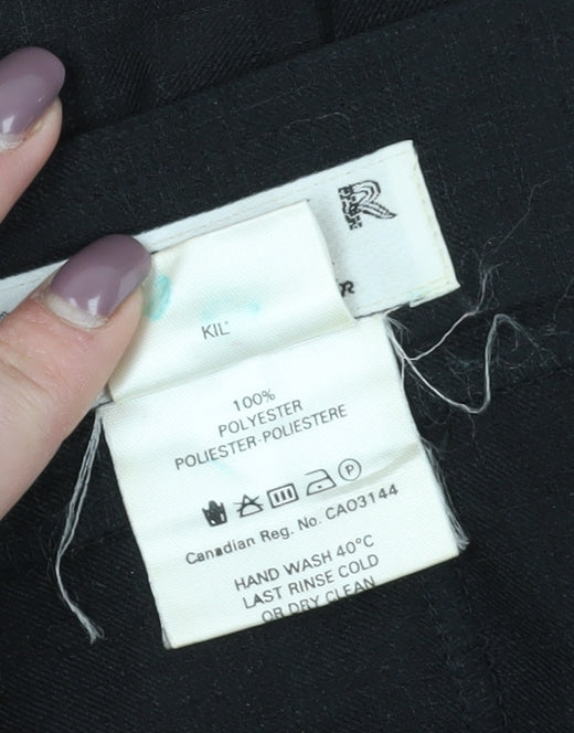 Jaeger Women's Black Midi Pleated Skirt Size 14