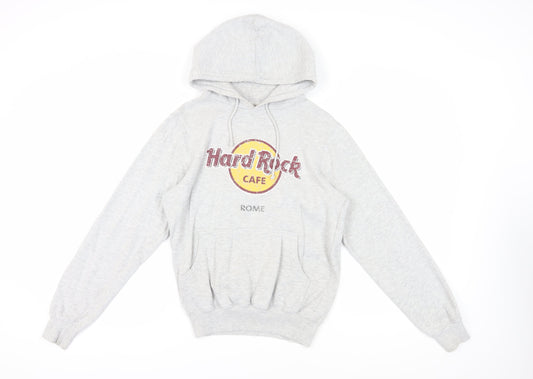Hard Rock Cafe Grey Hoodie Unisex Small Pullover Casual