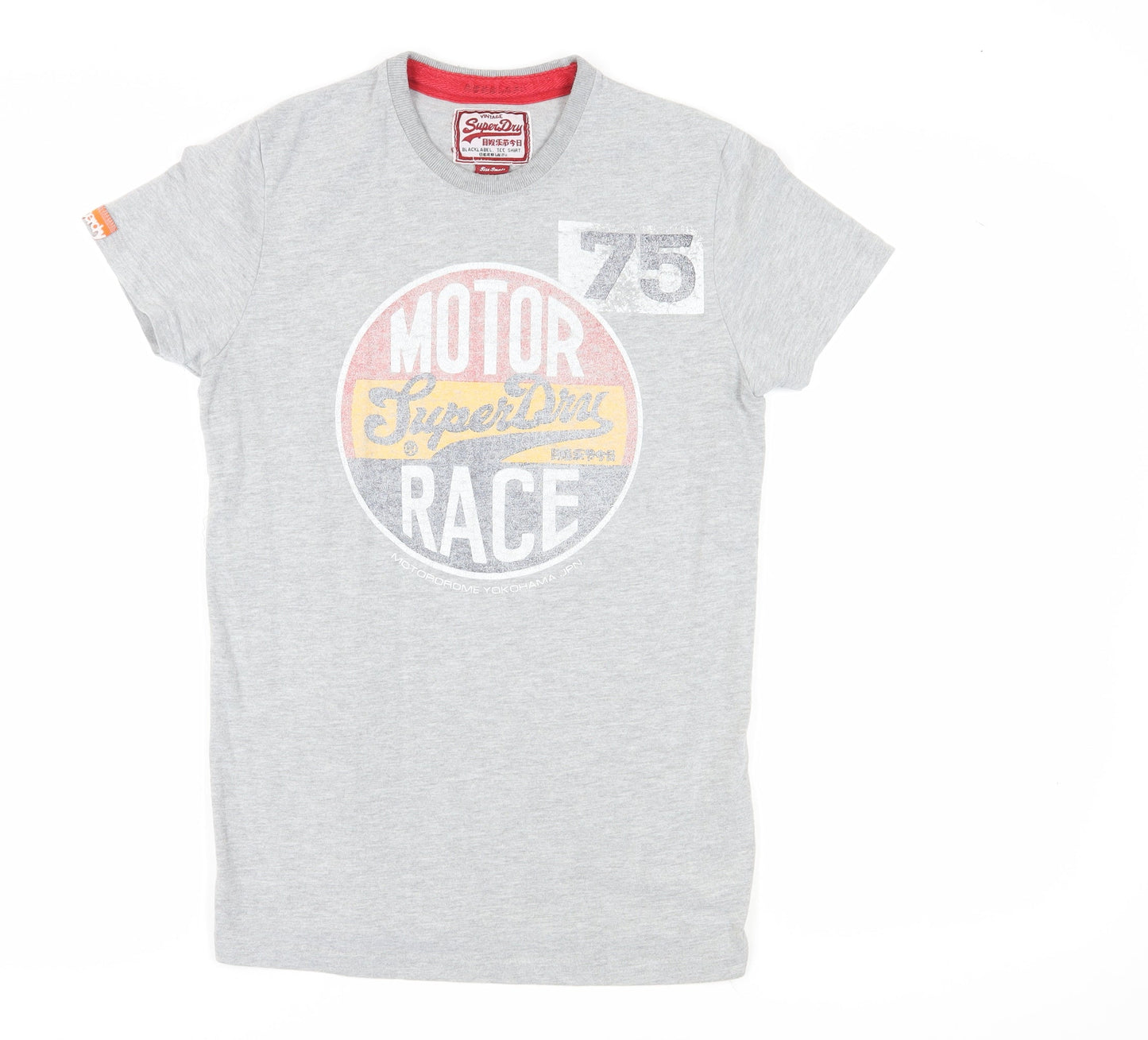 Superdry Men’s Grey Graphic T-Shirt, Size S, Vintage Style