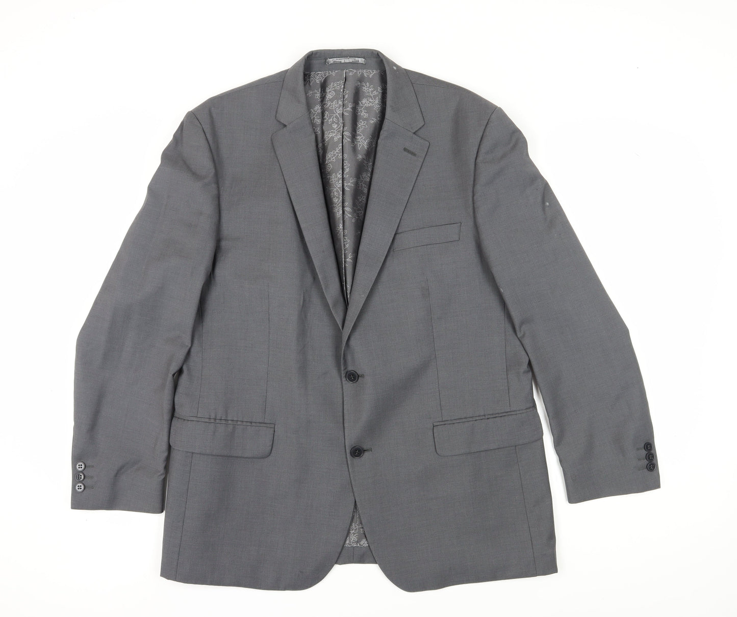 Pierre Cardin Men's Grey Wool Blazer 44 Regular