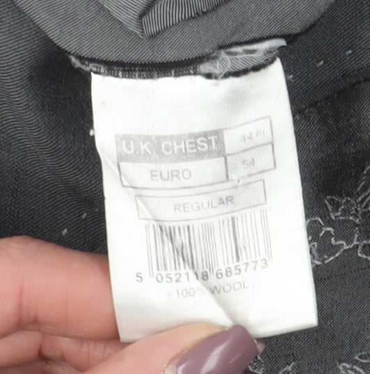 Pierre Cardin Men's Grey Wool Blazer 44 Regular