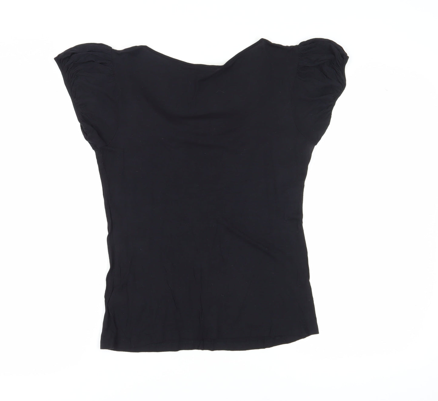 Ted Baker Women's Black T-Shirt, Size M, Cap Sleeves