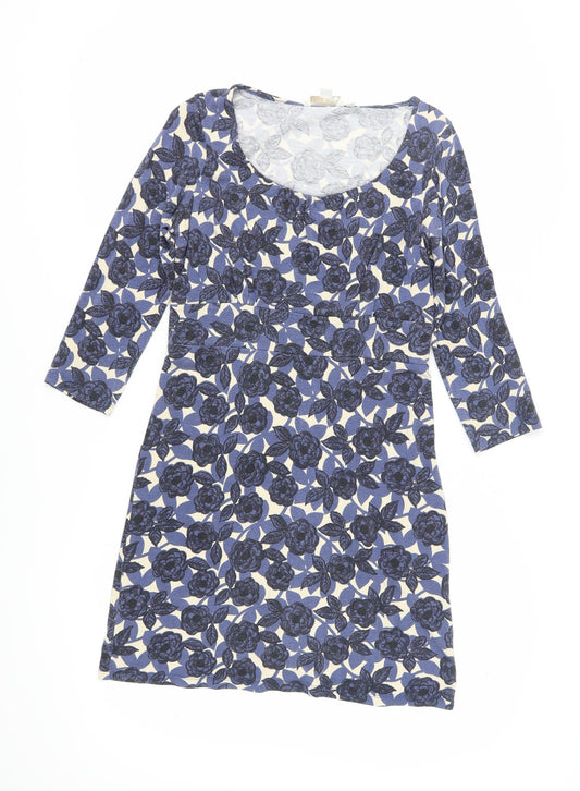 Boden Women's Blue Floral Shift Dress Size 10