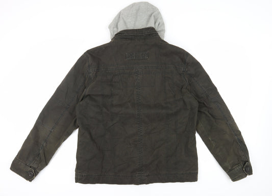 Burton Men's XL Green Military Hooded Jacket