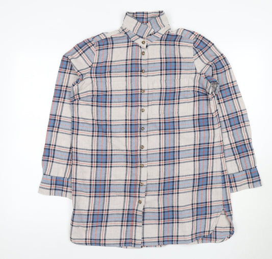 FatFace Women's Multicoloured Plaid Button-Up Shirt