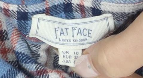 Fat Face Women's Multicoloured Plaid Button-Up Shirt
