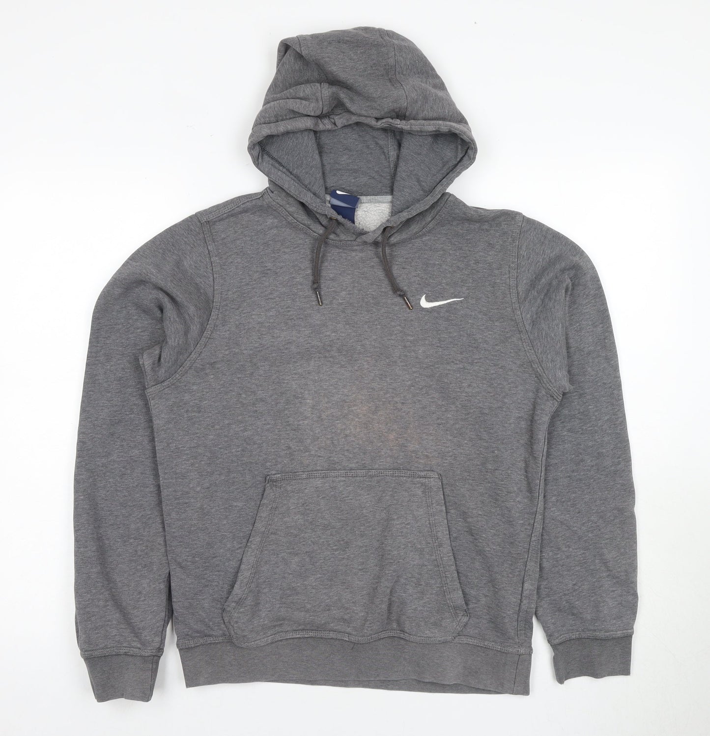 Nike Men's Grey Logo Pullover Hoodie S