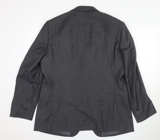 Dehavilland Men's Grey Blazer, Size 44R, Classic Fit