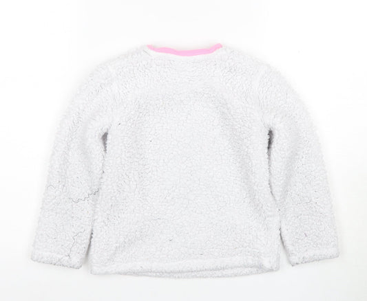 Disney Girls Minnie Mouse White Pyjama Top 5-6 Years Fleece