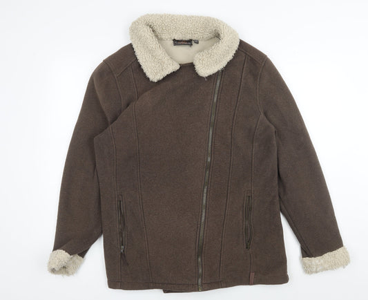 Craghoppers Women's Brown Fleece Motorcycle Jacket UK 20