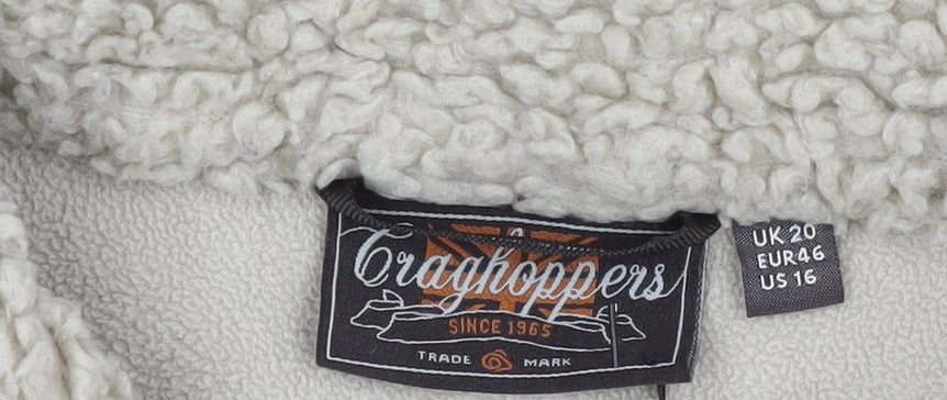 Craghoppers Women's Brown Fleece Motorcycle Jacket UK 20