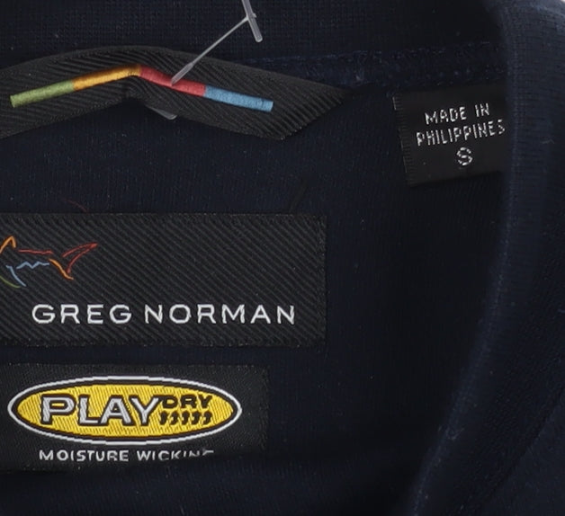 Mens UK S Regular Greg Norman Black Pullover Sweatshirt