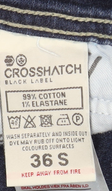 Crosshatch Men's Blue Straight Jeans 36 S