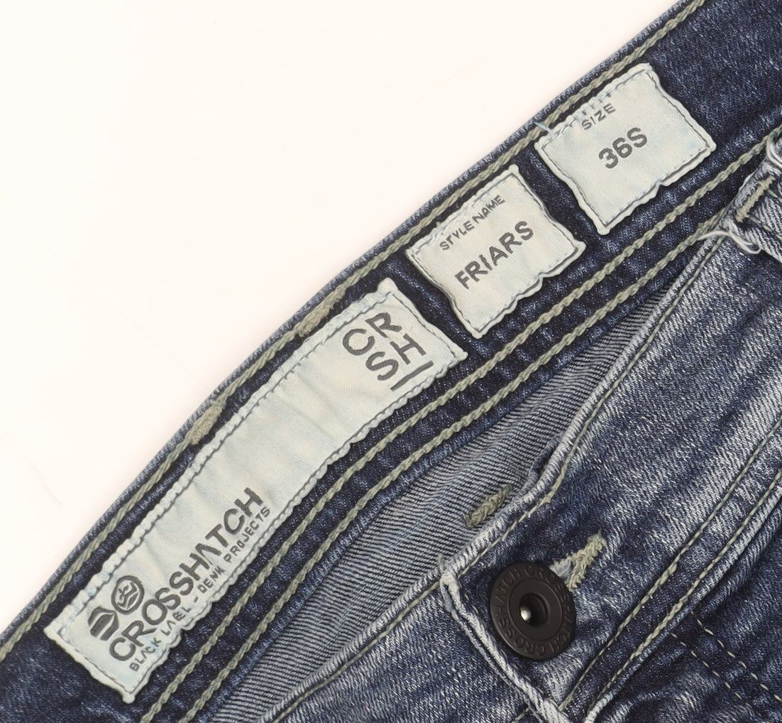 Crosshatch Men's Blue Straight Jeans 36 S