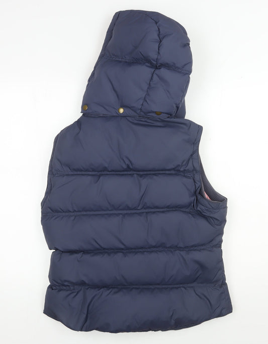 Jack Wills Teens Blue Puffer Waistcoat Snap Closure