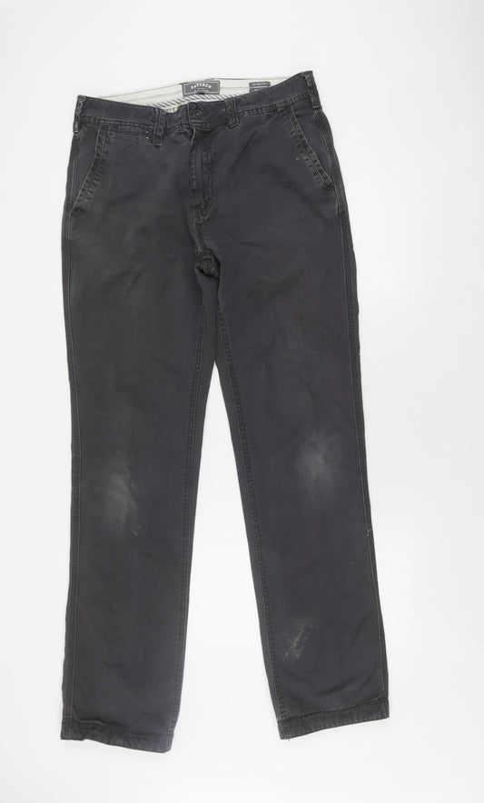 FatFace Men's Black 32L Chino Trousers