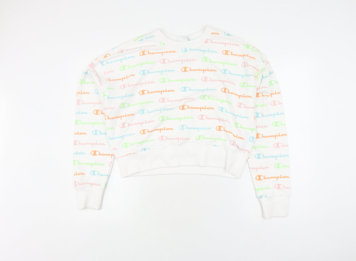 Champion Unisex White Pullover Sweatshirt M