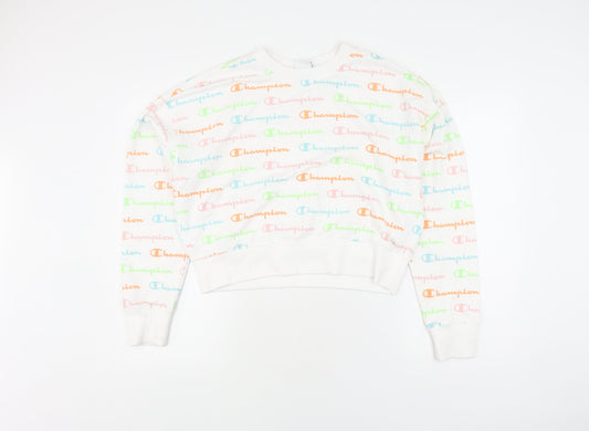 Champion Unisex White Pullover Sweatshirt M