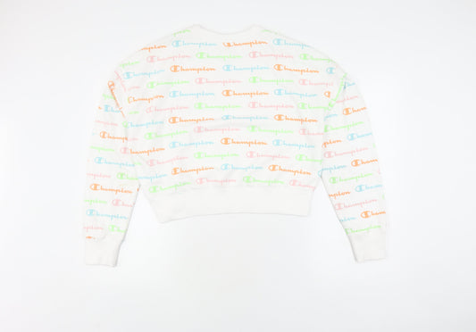 Champion Unisex White Pullover Sweatshirt M