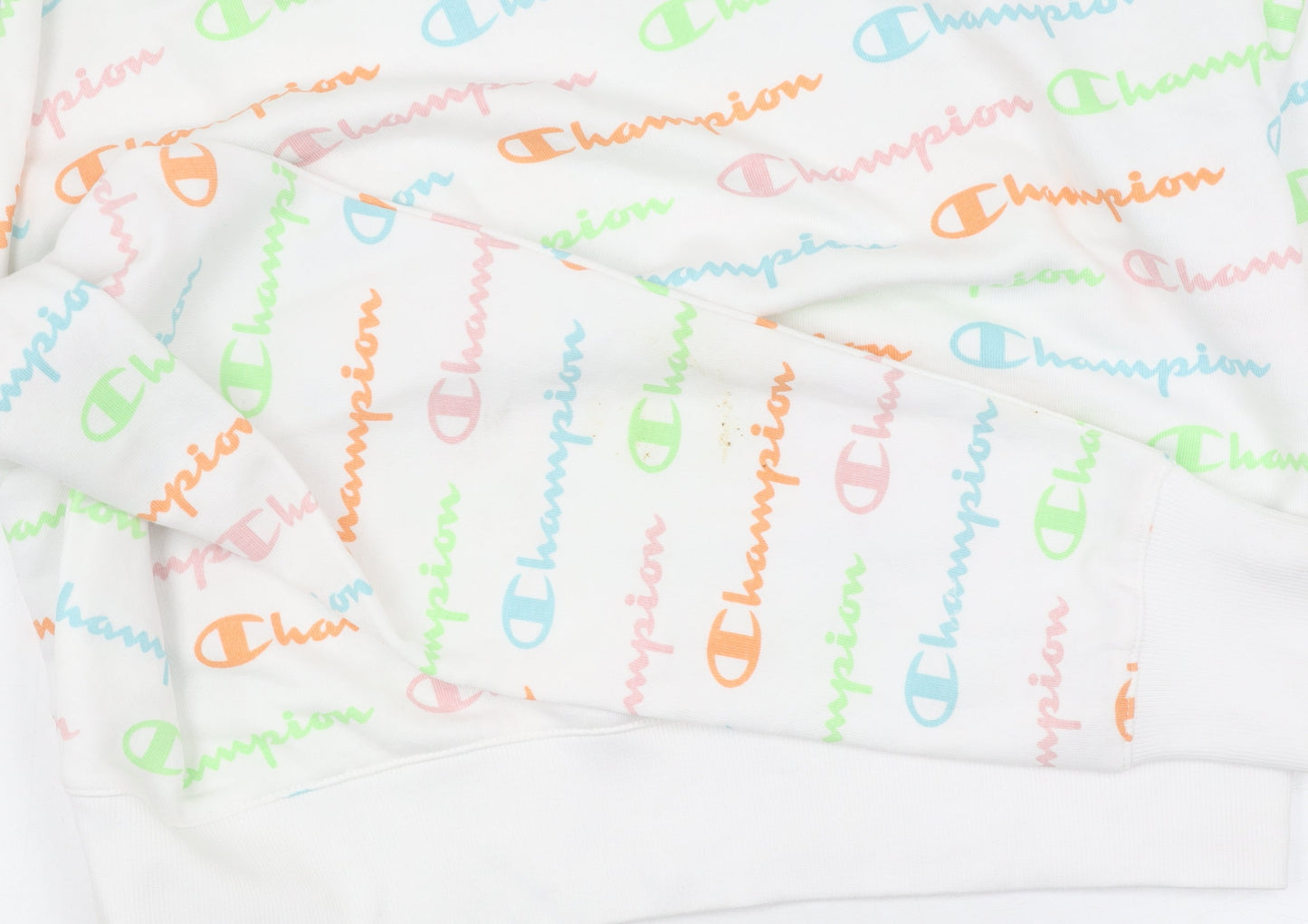 Champion Unisex White Pullover Sweatshirt M