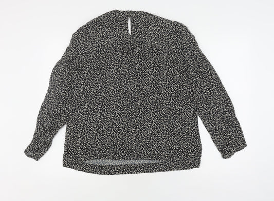 Whistles Women's Black Floral Blouse Size 12