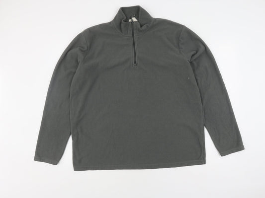 Mountain Warehouse Men's Grey Fleece Pullover Sweatshirt L