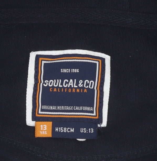 Additional view of SoulCal girls’ black full zip hoodie 13 years
